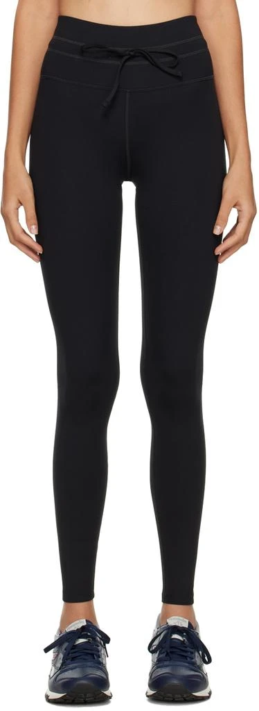 Girlfriend Collective Black Compression Drawstring Leggings 1