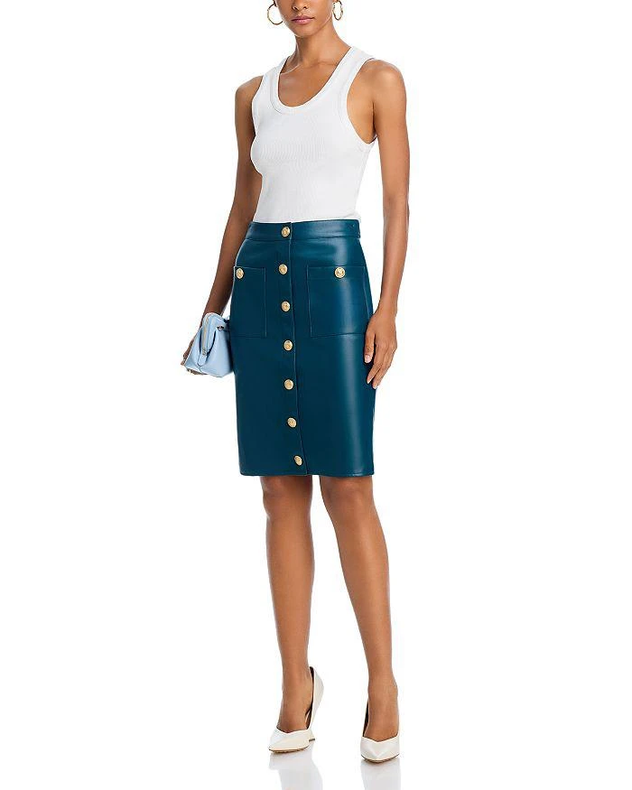 L'Agence Amira Faux Leather Pencil Skirt 2