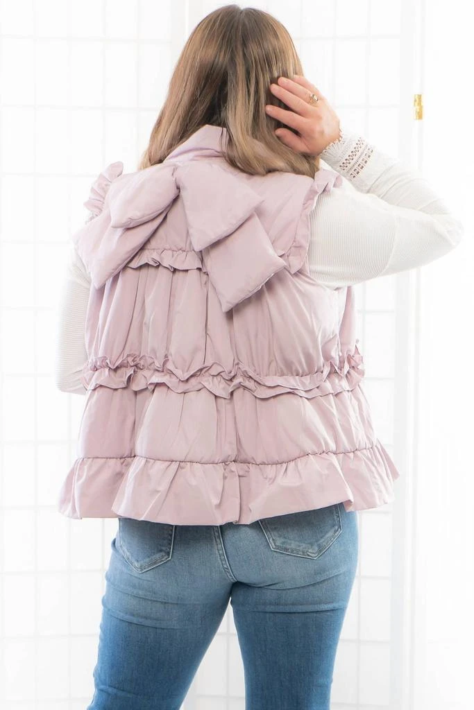 TCEC Ruffle Trimer Vest In Pink 2