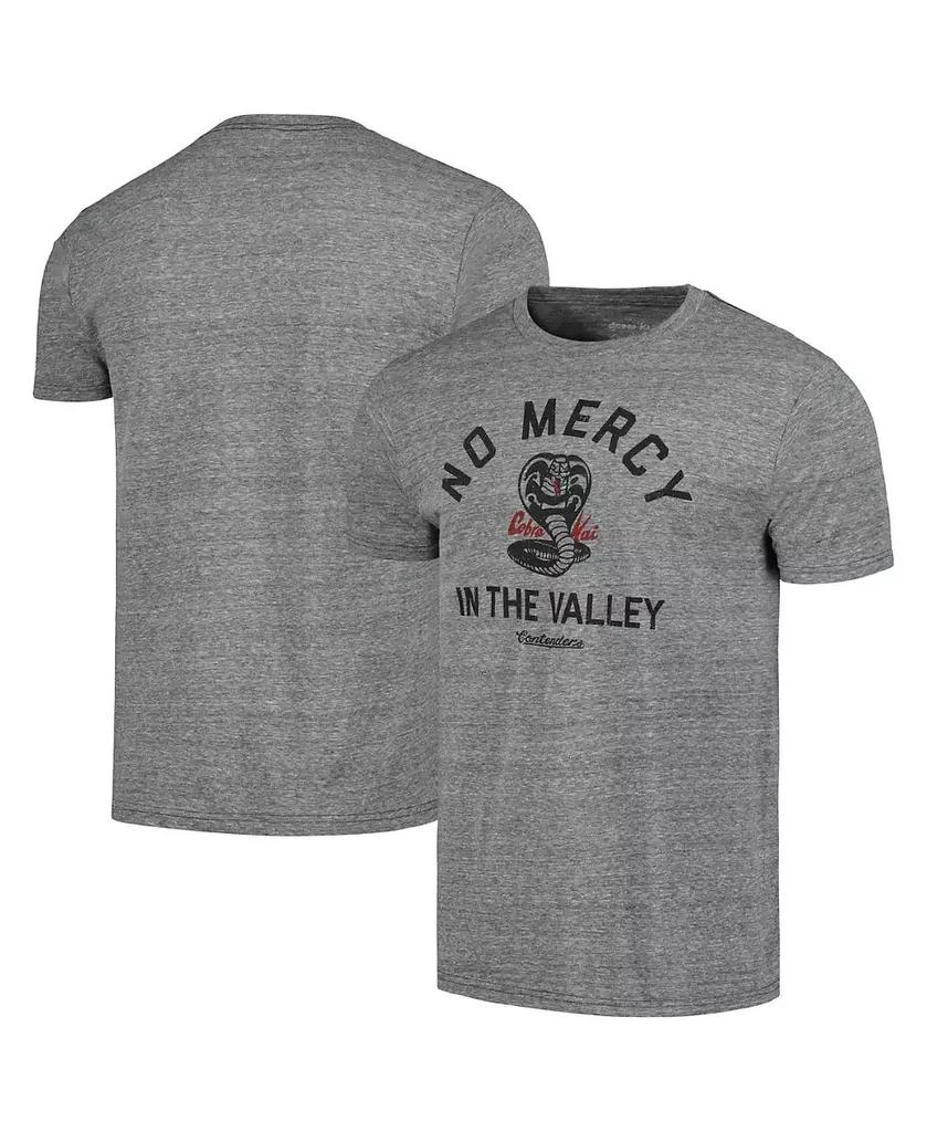 Contenders Clothing Men's Heather Gray Cobra Kai No Mercy In The Valley T-shirt 2