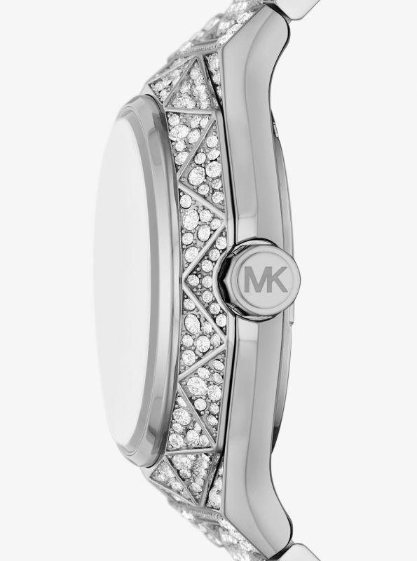 michael_kors PRIDE Limited-Edition Oversized Raquel Rainbow Pavé Silver-Tone Watch