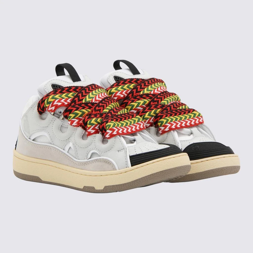 Lanvin Lanvin Light Grey And Black Leather Sneakers 2