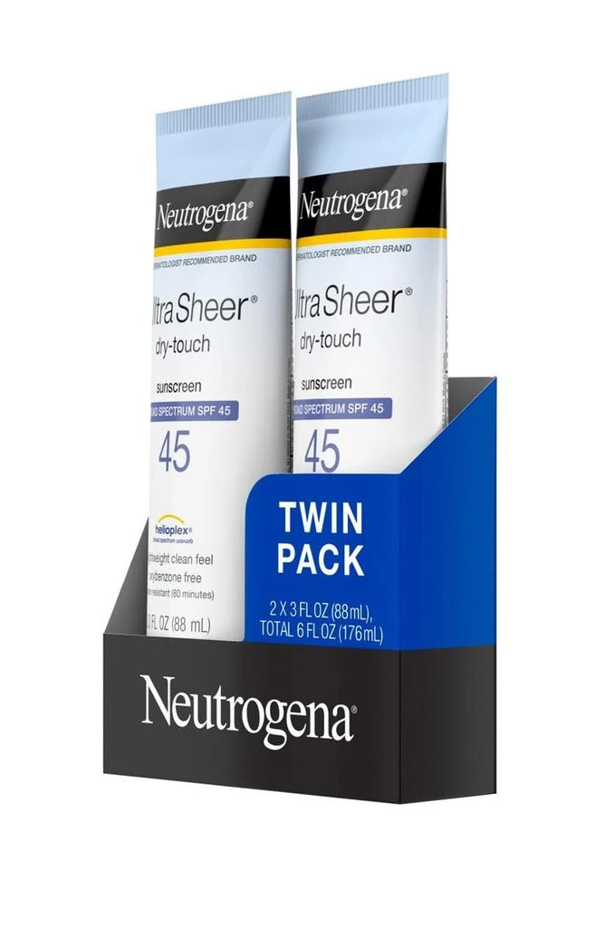 NEUTROGENA Ultra Sheer Dry-Touch SPF 45 Sunscreen - Set of 2 6