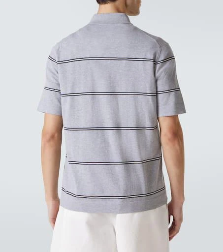Brunello Cucinelli Striped cotton polo shirt 4