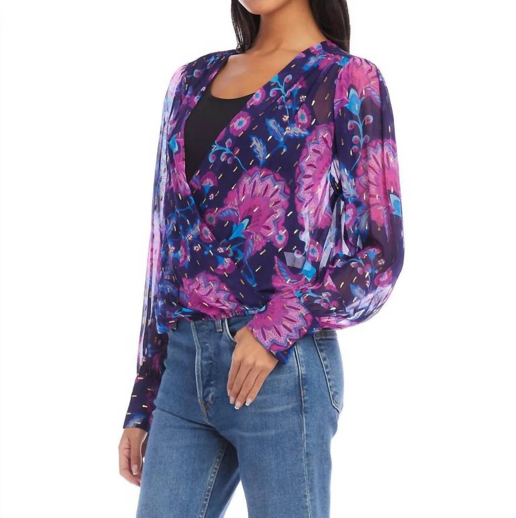 Fifteen Twenty Drape Front Top In Print 2