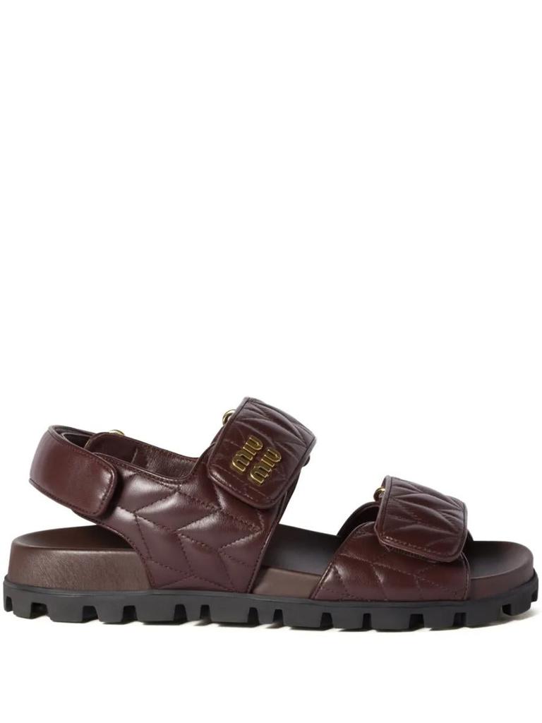 サンダル・ミュール Miu Miu Black Nappa Leather Sandals Miu Miu Black Nappa Leather Sandals - Shoes - Compare Prices