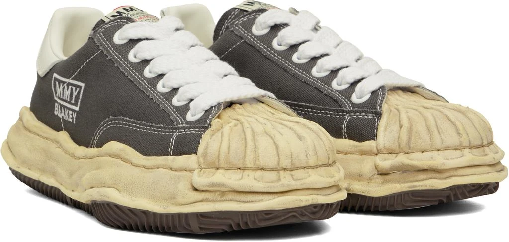 Maison MIHARA YASUHIRO Gray Blakey OG Dyed Sole Canvas Low-Top Sneakers 4
