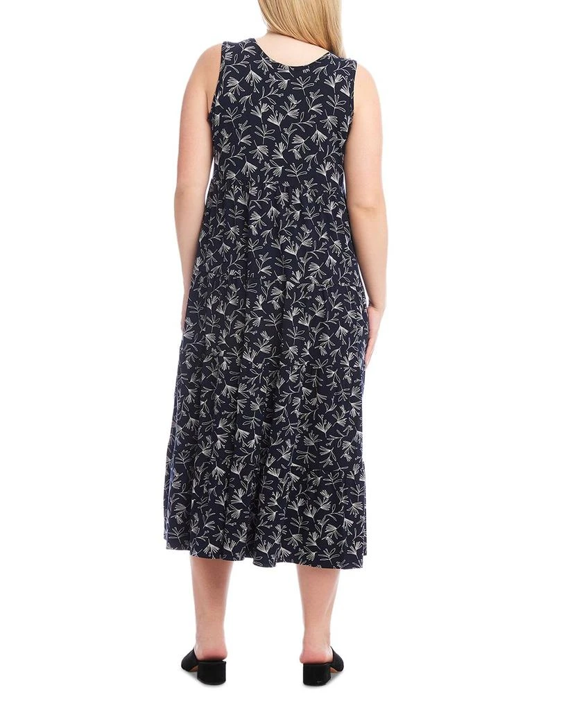 Karen Kane Plus Floral Tiered Midi Dress 2