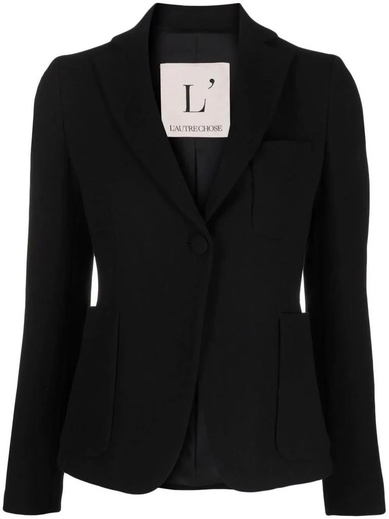 L'AUTRE CHOSE L'Autre Chose Single-Breasted Wool Blazer 1