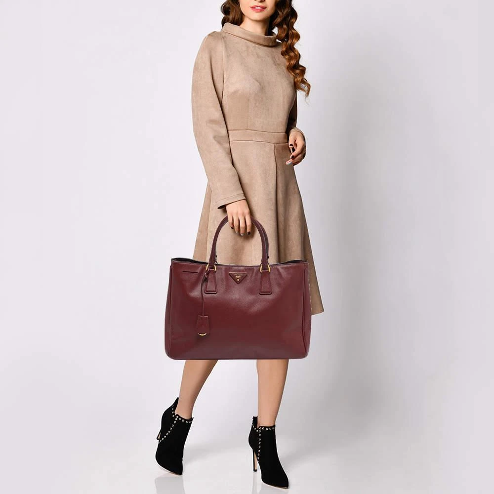 Prada Prada Red Saffiano Leather Large Gardener's Tote 2
