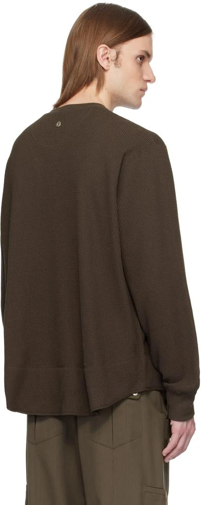 Omar Afridi Brown Henry Neck Henley 3