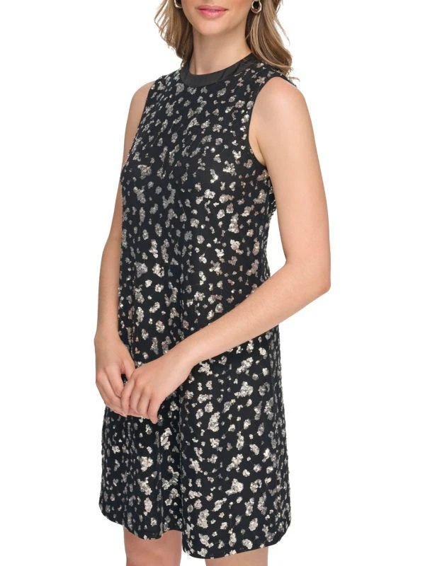 Kensie Sequin Mesh Shift Minidress 3