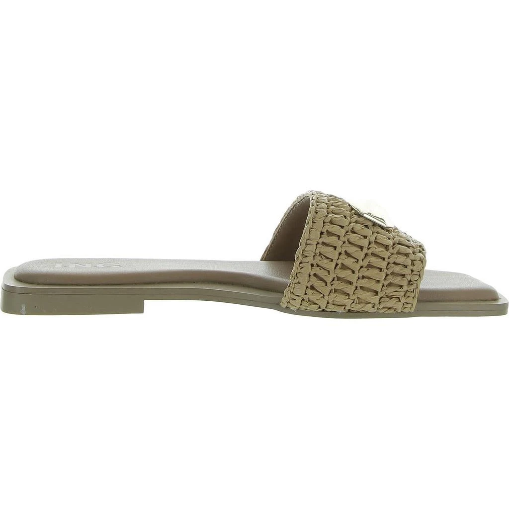 INC International Paramita Womens Square Open Toe Raffia Slide Sandals 2