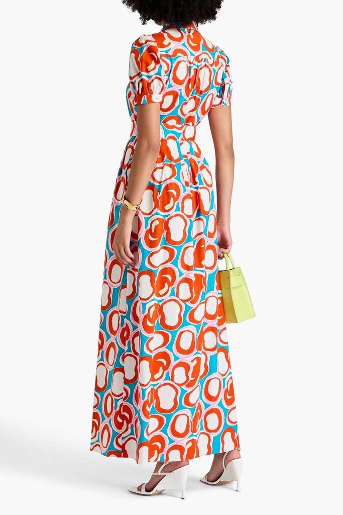 Diane von Furstenberg Paddy pleated printed stretch-cotton poplin maxi shirt dress 3