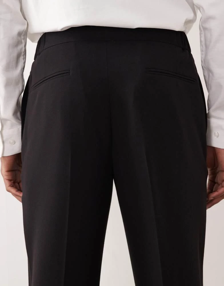 ASOS ASOS DESIGN slim suit trousers in black crepe 5