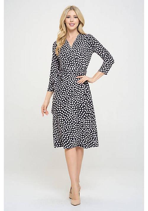 Renee C. C. Polka Dot Wrap Dress