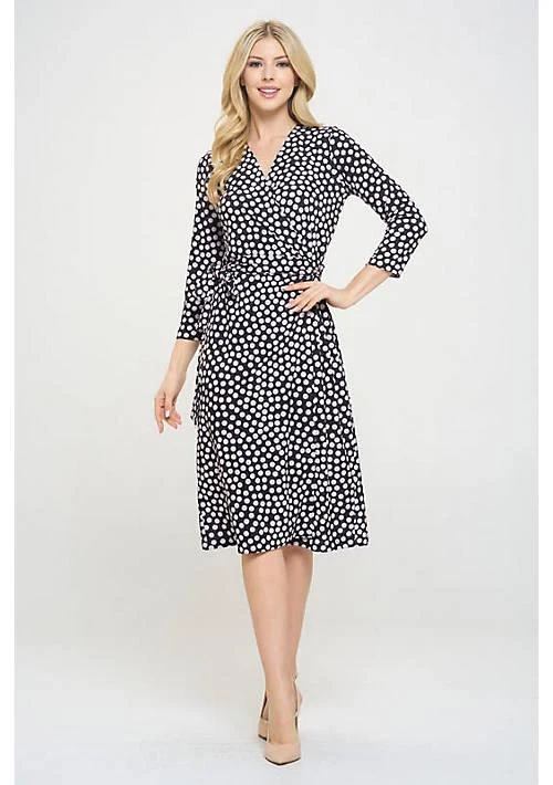 Renee C. C. Polka Dot Wrap Dress 1