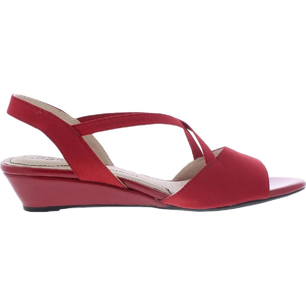 LifeStride Yolo 2 Womens Canvas Ankle Strap Wedge Heels 2