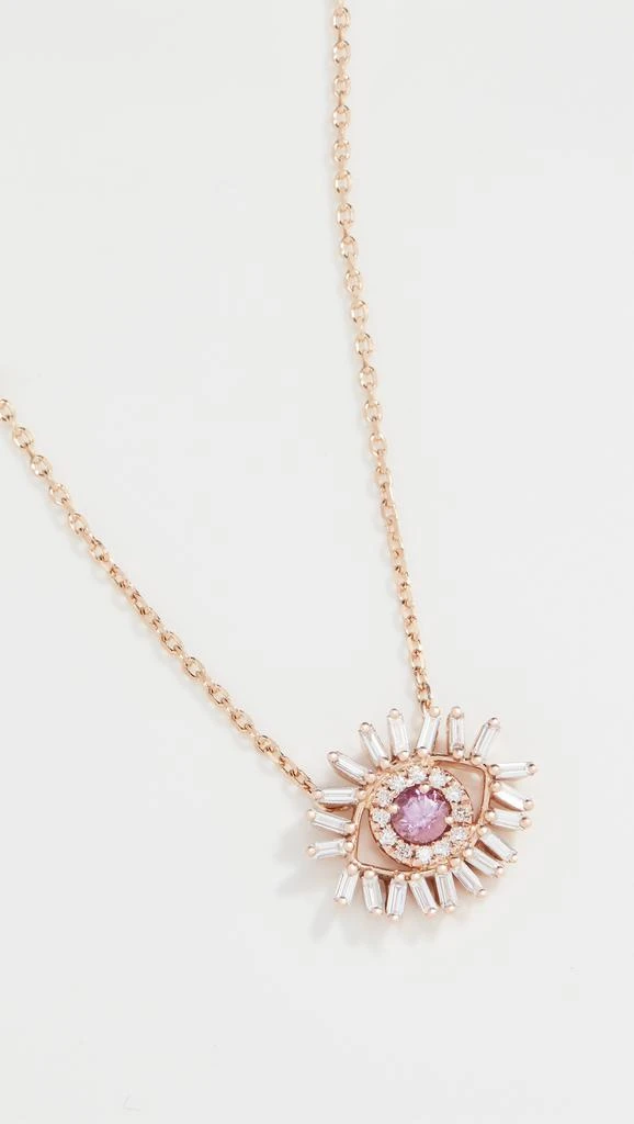 Suzanne Kalan 18k Rose Gold Mini Evil Eye Necklace 1