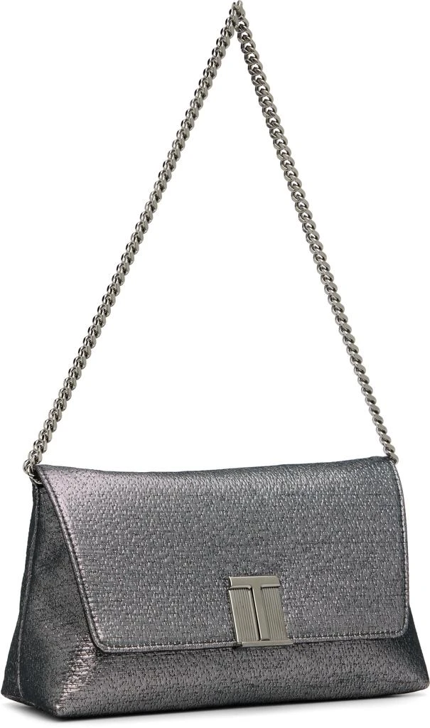Tom Ford Gunmetal Mini Hammered-Effect Fabric Nobile Bag 2