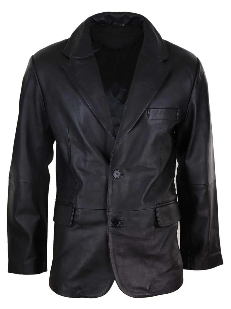 TruClothing Classic Leather 2 Button Blazer Vintage 1
