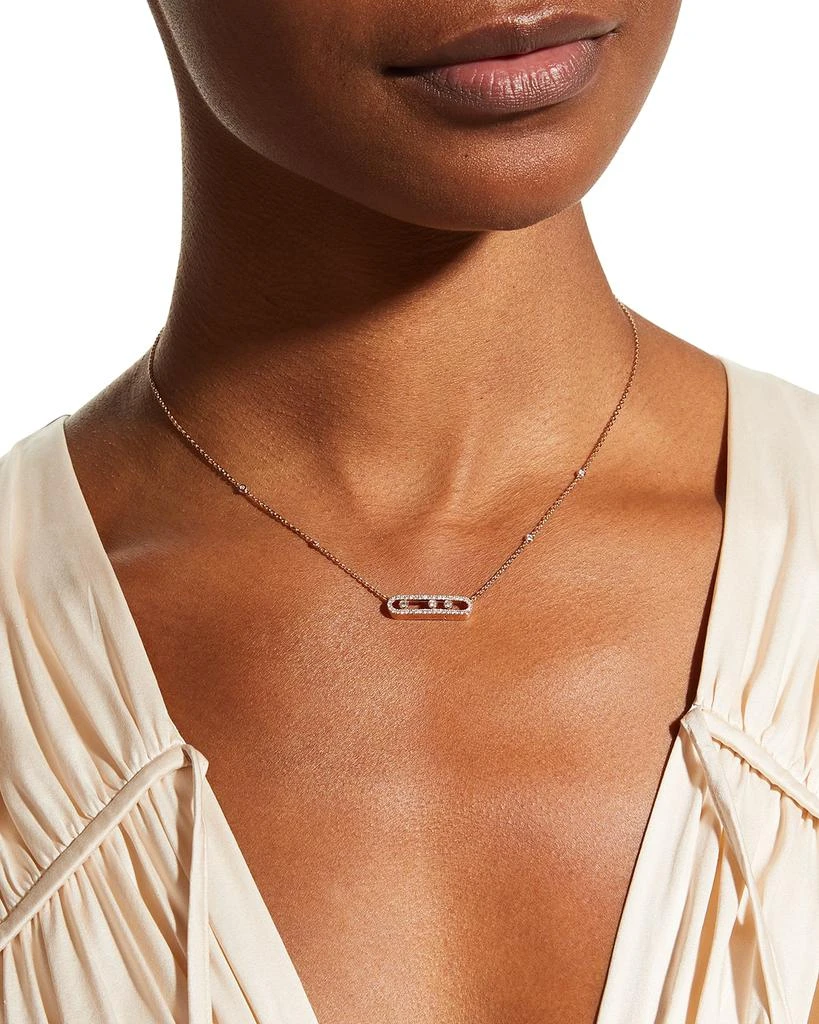 Messika Baby Move 18K Rose Gold Diamond Pave Necklace 3
