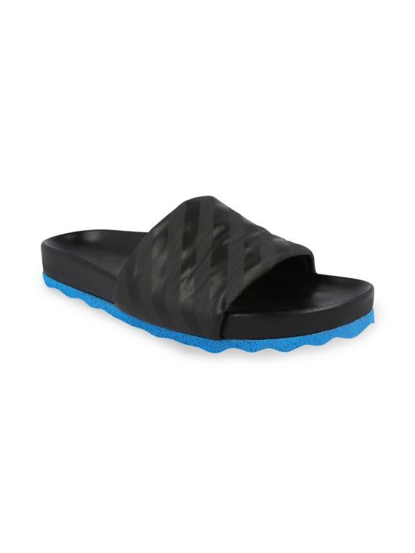 Striped Textured Nylon Slides – On Sale Now with Up to 43  display picture 1