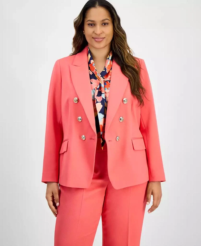 Tahari Plus Size Twill Blazer 1