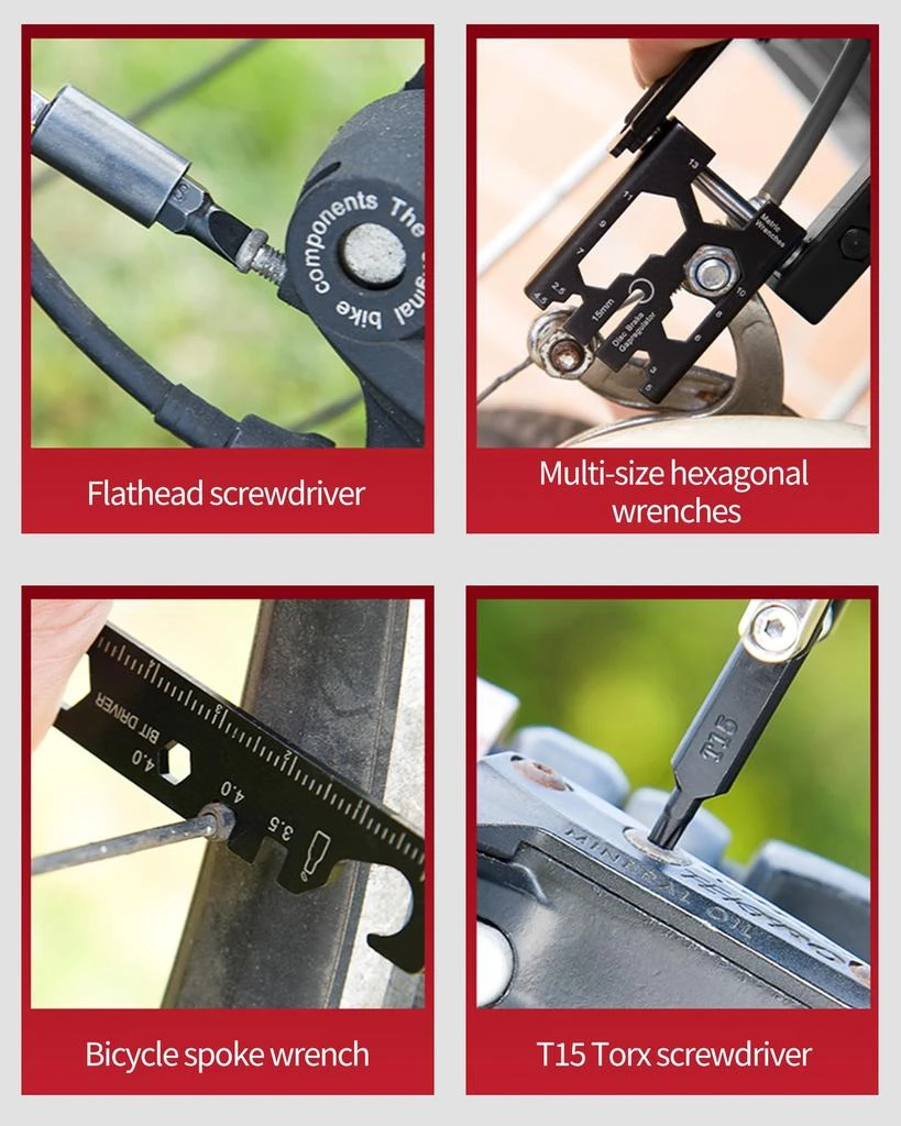 Kocyare Bike Multi Tool 38 in 1 Bicycle Repair Kit with Chain Levers, Hex Spoke Wrench, Splitter Tool and Crank Puller - Portable Cycling Accessories Set 4