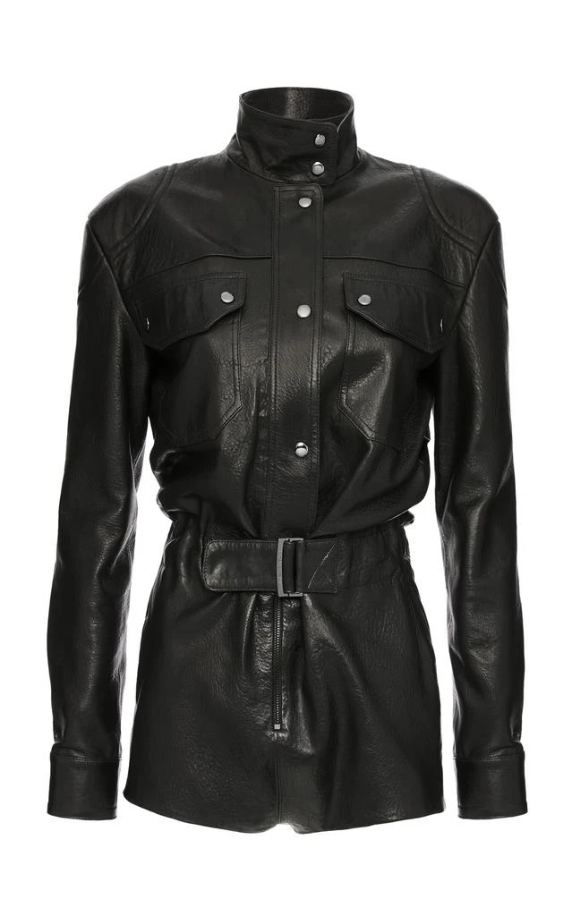 Magda Butrym Magda Butrym Belted Leather Bodysuit - Moda Operandi 1