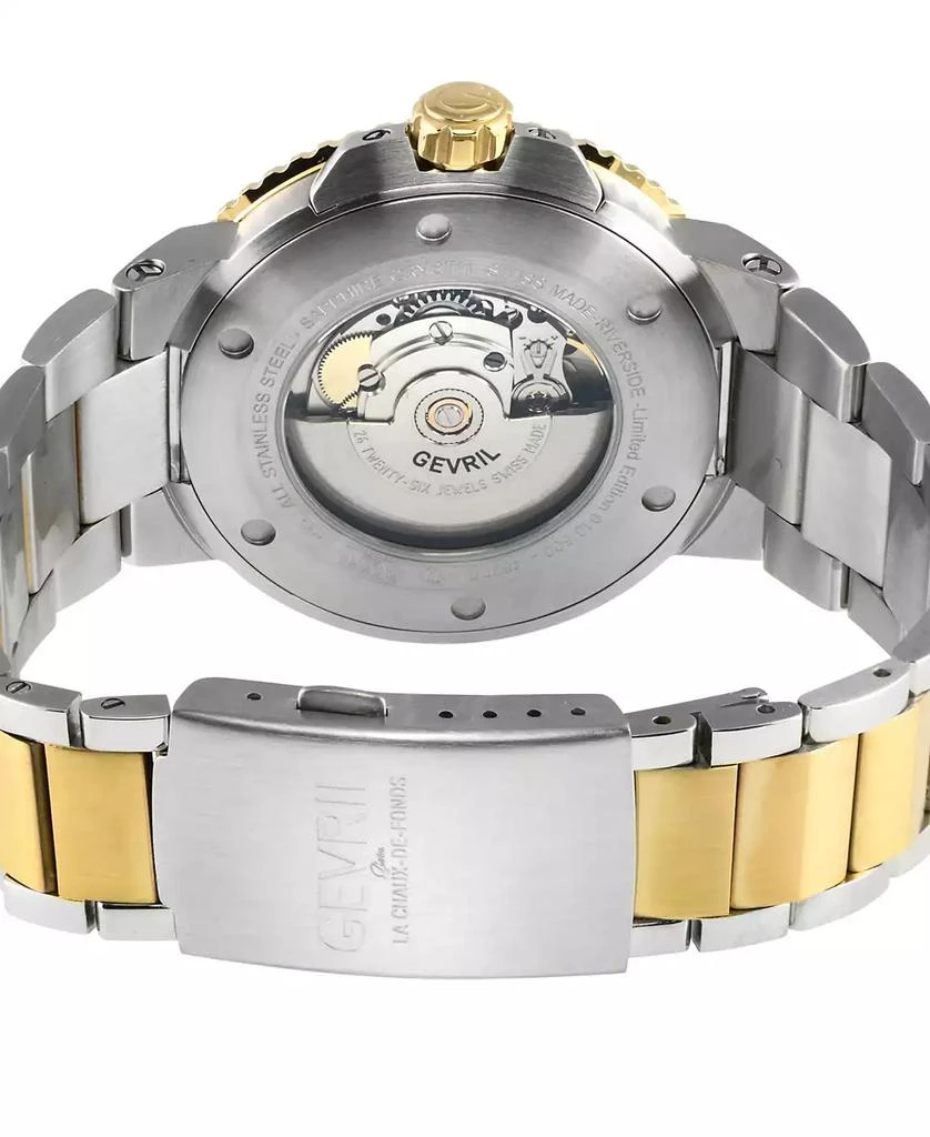 Gevril Men's Riverside Two Tone Stainless Steel Watch 3