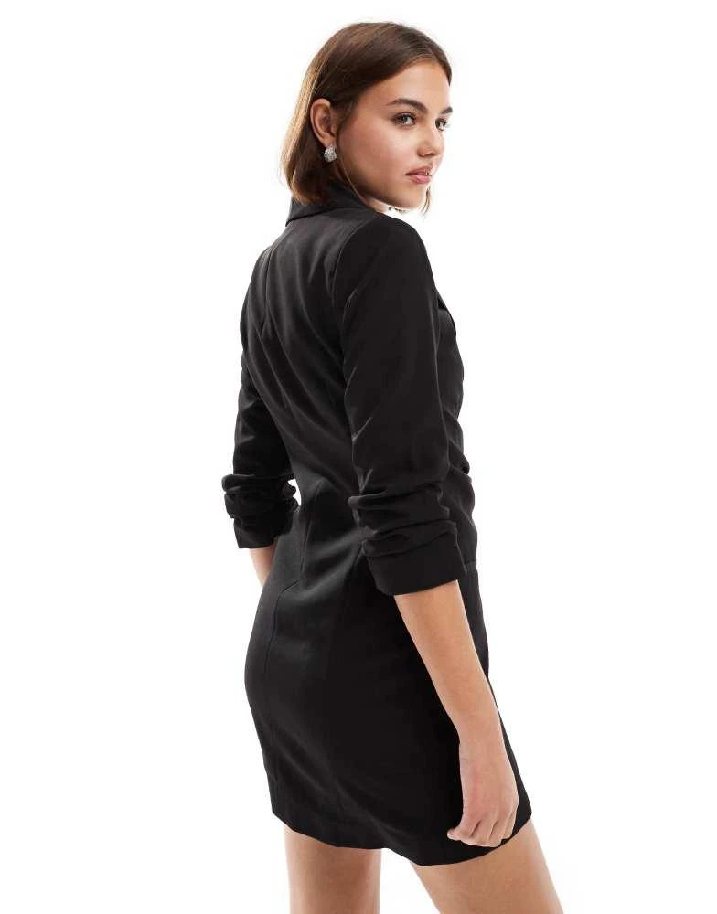 Miss Selfridge Miss Selfridge blazer dress with ruched detail in black 2