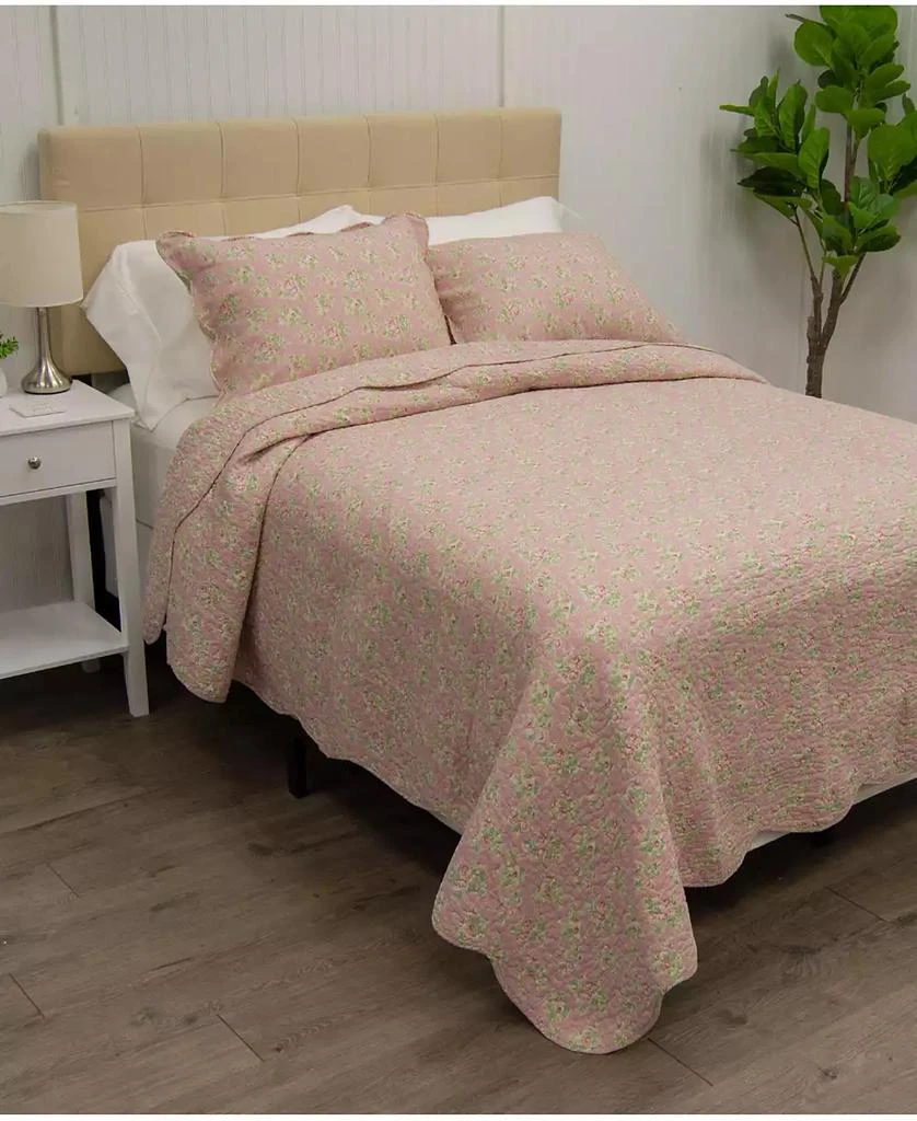 Donna Sharp Strawberry Garden 3 Piece Cotton Quilt Set 5