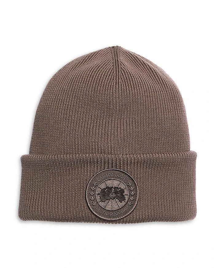 Canada Goose Arctic Disc Merino Wool Logo Patch Ribbed Toque  display picture 3