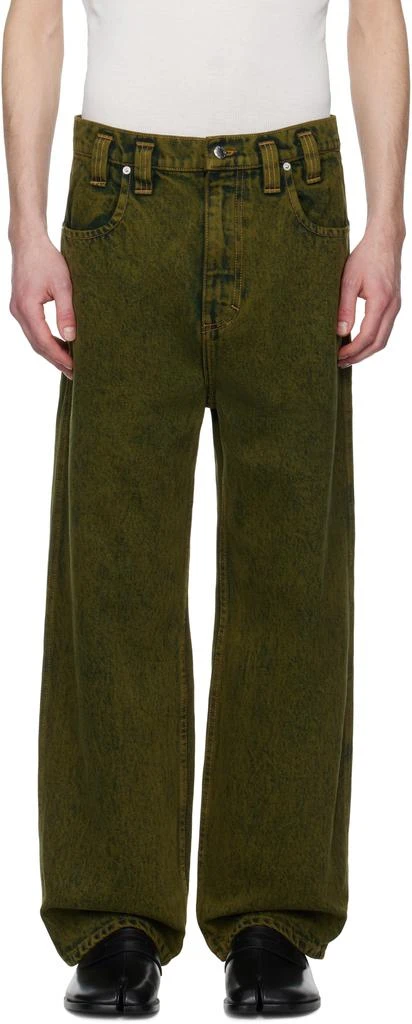 Eckhaus Latta Green Baggy Jeans 1