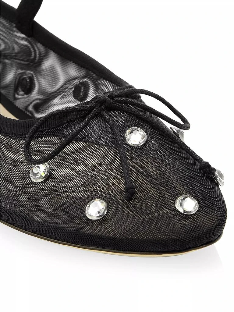 Loeffler Randall Leonie Crystal Mesh Ballet Flats 6