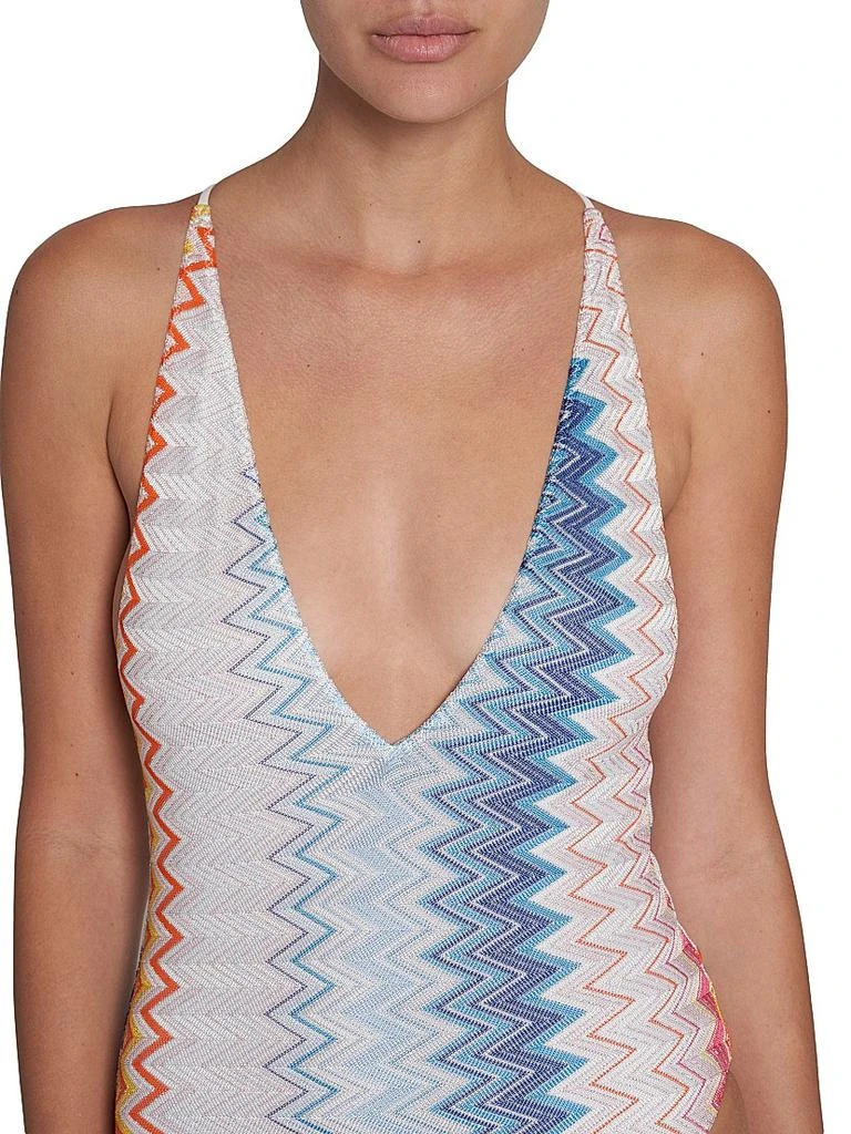 Missoni Chevron Strappy One-Piece Swimsuit 5