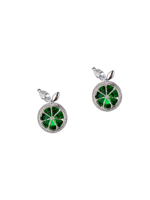 Eye Candy LA Luxe Butterfly Silvertone & Crystal Stud Earrings