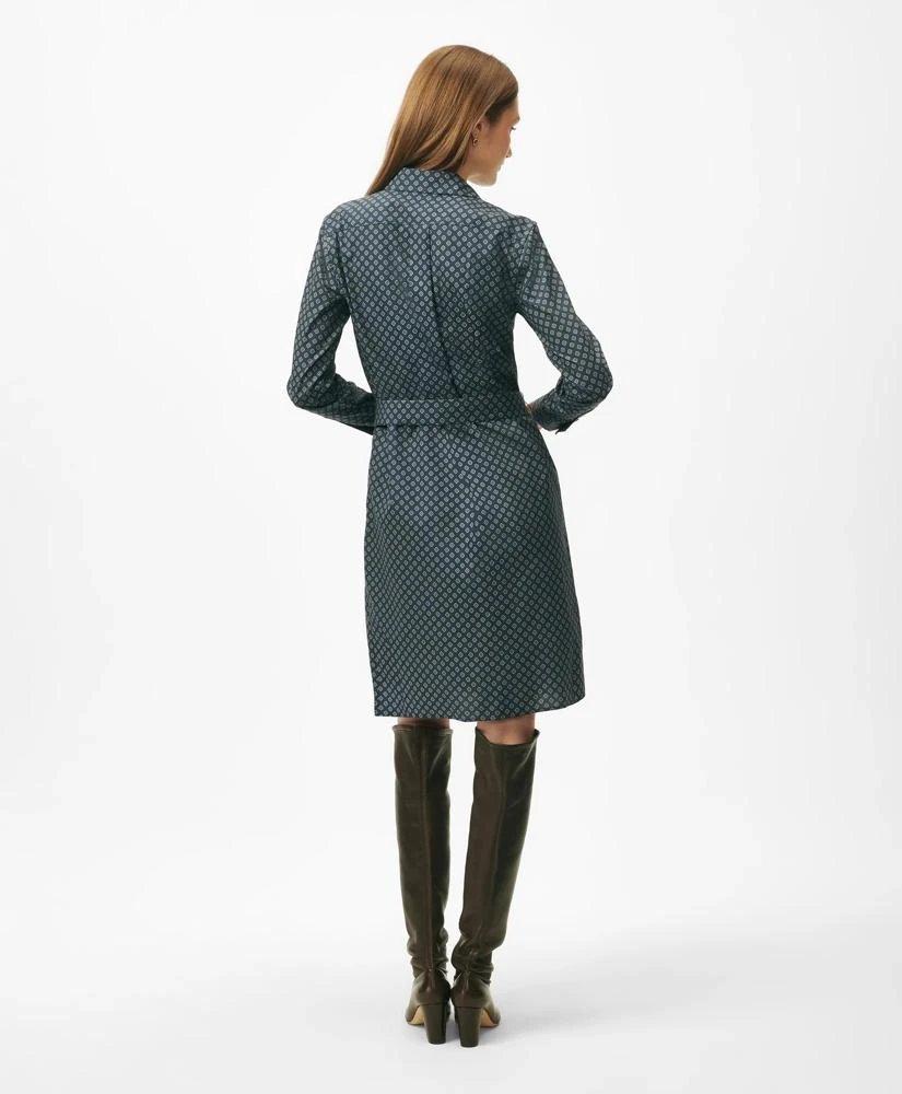 Brooks Brothers Belted Shirt Dress in Foulard Supima® Cotton Blend 2