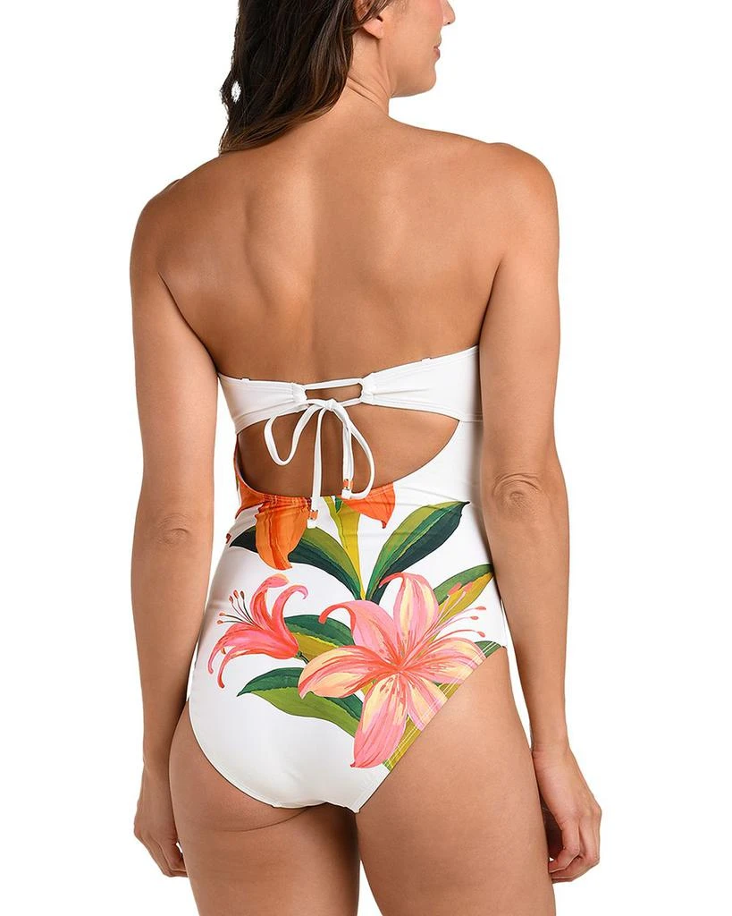 La Blanca Jungle Blossoms Bandeau One Piece Swimsuit 6