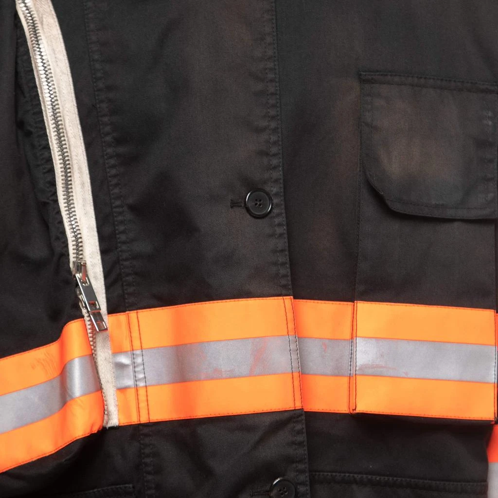 Calvin Klein Calvin Klein Black Cotton Reflective Fireman Jacket M 3