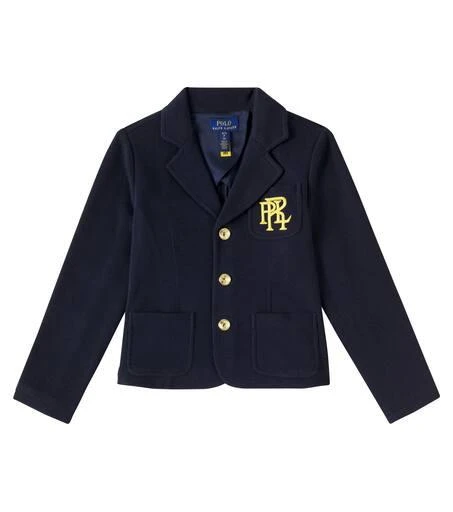 Ralph Lauren Logo embroidered cotton-blend jacquard blazer 1