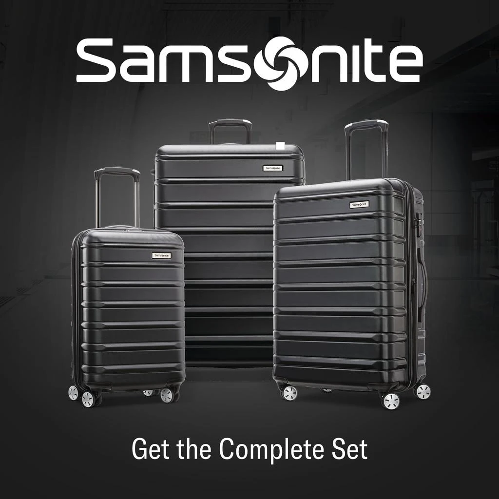 Samsonite Samsonite Omni 2 24-Inch Medium Checked Hardside Luggage with 360° Spinner Wheels - Scratch Resistant Hardshell - TSA Lock - Expandable Polycarbonate Shell for Lightweight Travel - Midnight Black 10