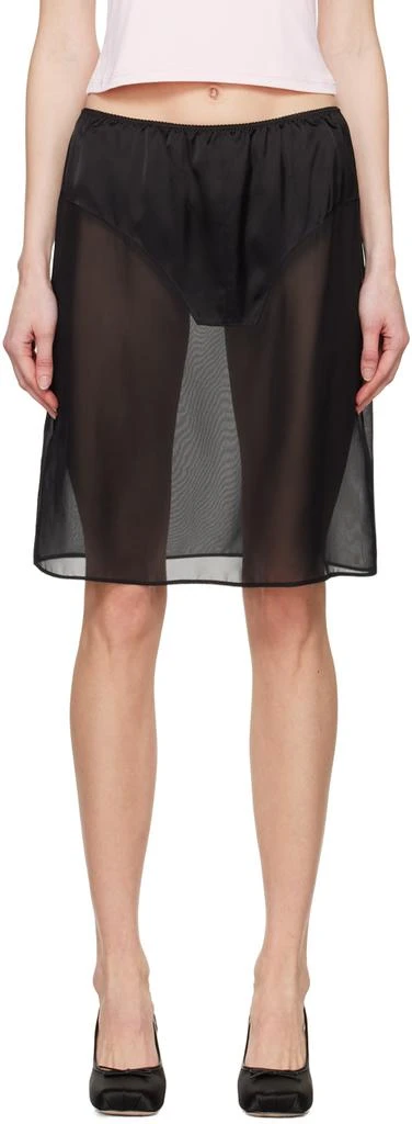 Sandy Liang Black Cassi Midi Skirt 1