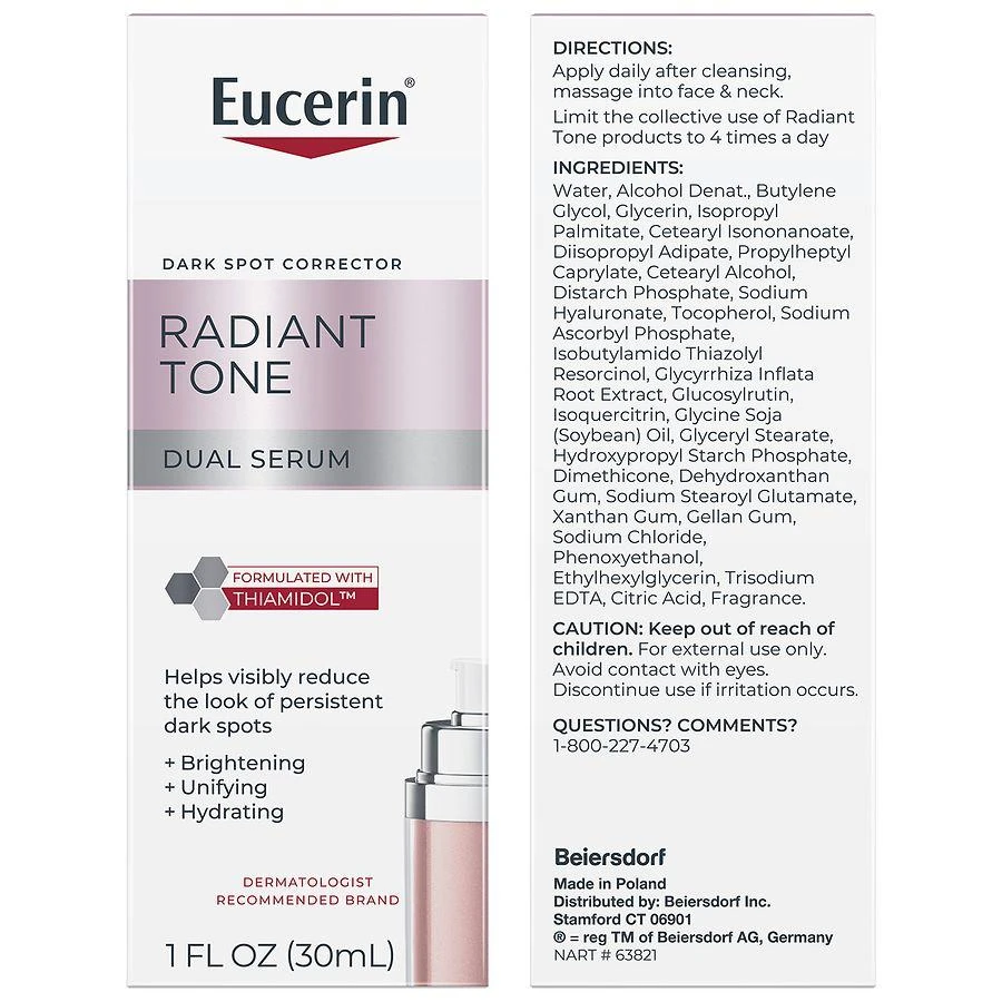 Eucerin Face Radiant Tone Dual Serum Dark Spot Corrector With Thiamidol And Hyaluronic Acid 2