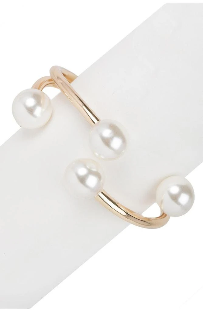 SAACHI Hinged Faux Pearl Cuff