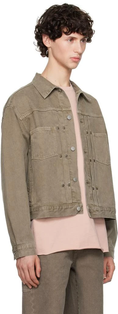 John Elliott Khaki Thumper Type II Denim Jacket 2