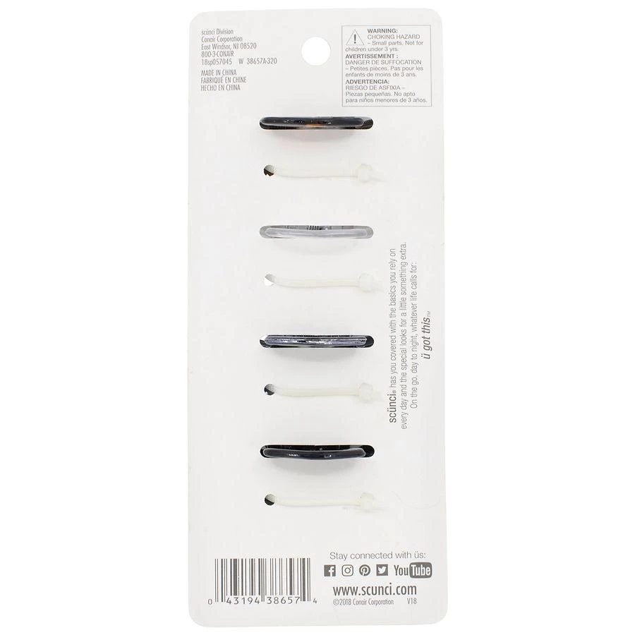 Scunci Double-Loop Small Claw/Jaw Clips 2