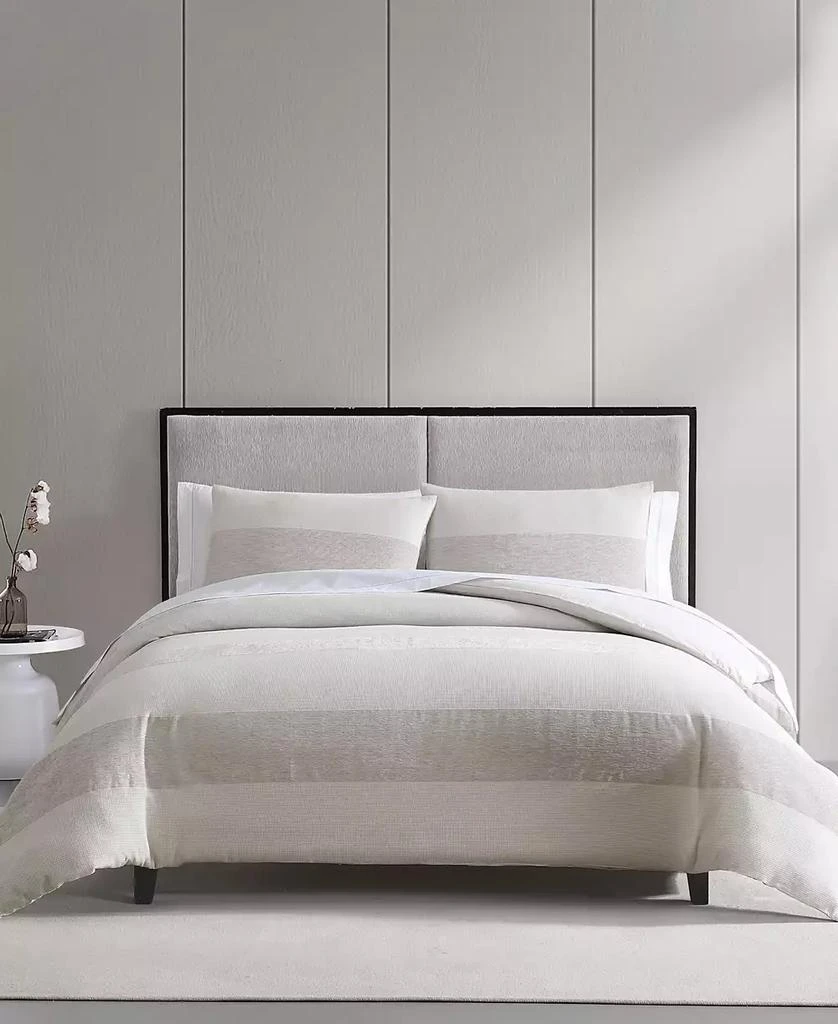 Vera Wang Chenille Waffle Stripe 3-Pc. Comforter Set 1
