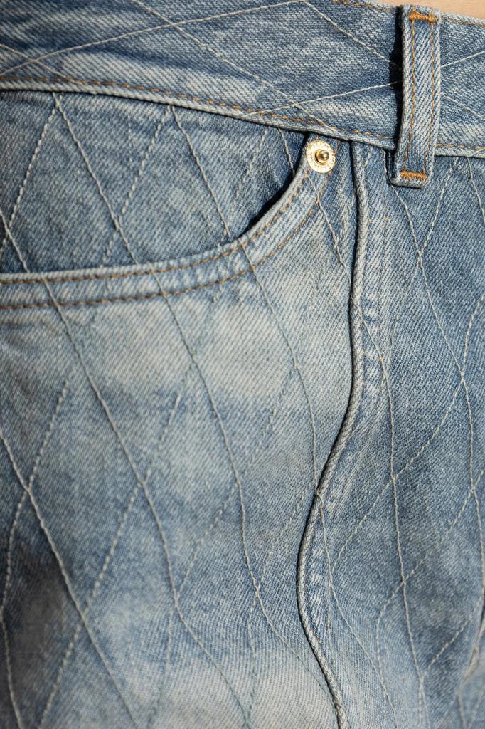 Balmain Balmain Short Diamond Denim Shorts 2